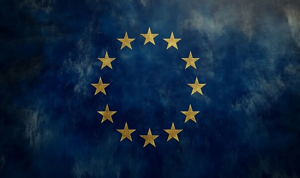 european union flag background. Generative with AI