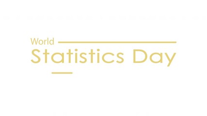World Statistics Day. Animated icon for a splash screen, logo, or theme design