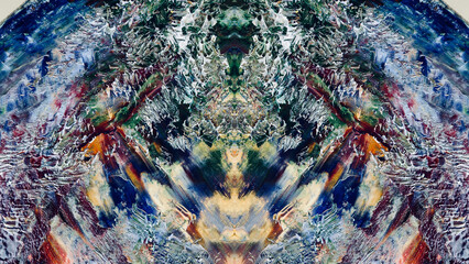 Abstract art background . Hand painting artwork on canvas .