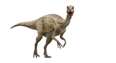 Gallimimus Dinosaur Isolated on Transparent Background