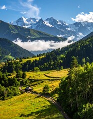 Alpine valley panorama (4)
