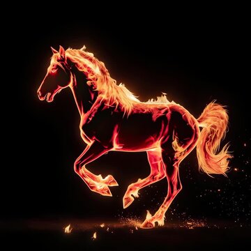 Seamless Chinese New Year Horse Pattern Loopable Background. Ideal for presentations, text overlays, and festive video projects requiring a loop.