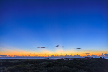 宮古島 来間島 日没写真 夕焼け 海