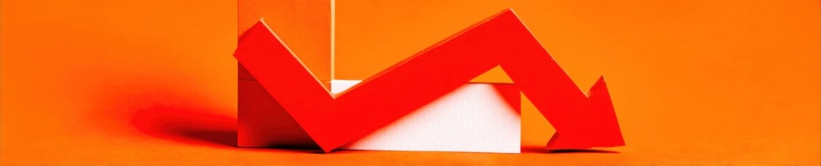 Professional Modern Financial Downturn Arrow Symbol High-Quality Corporate Stock Image for Business and Marketing Campaigns Showing Economic Loss