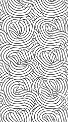Obraz premium Abstract black and white swirling lines