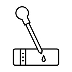 microscope slides line icon