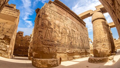 Ancient Egyptian temple carvings