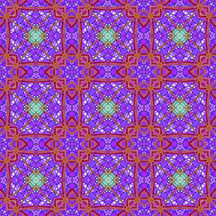 Purple, blue and green seamless abstract floral pattern 
