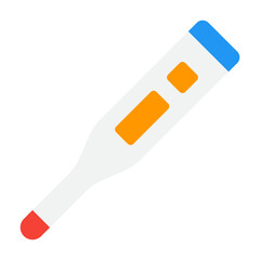 Stylish thermometer icon ideal for healthcare, medical apps, health monitoring, or wellness promotion in digital content.