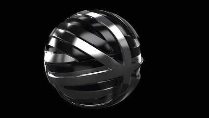 Metallic sphere with intricate design