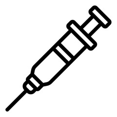 A syringe icon, ideal for medical, healthcare, or pharmaceutical websites, digital marketing, and health-related content.