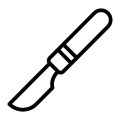 Stylish, versatile knife icon ideal for culinary, food blogs, or cooking-related marketing visuals.