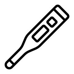 Stylish thermometer icon ideal for healthcare, medical apps, health monitoring, or wellness promotion in digital content.