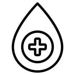 Vibrant medical drop icon ideal for healthcare, wellness, and emergency-related websites or promotional materials.