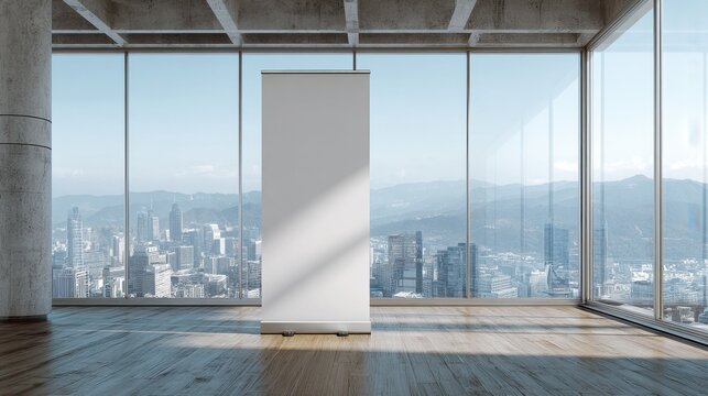 High Resolution Picture of Commercial Standy Banner Mockup