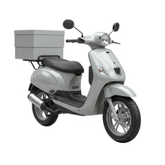 Delivery scooter for urban commuting and fast shipping isolated PNG with Transparent Background