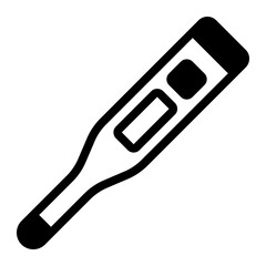 Stylish thermometer icon ideal for healthcare, medical apps, health monitoring, or wellness promotion in digital content.