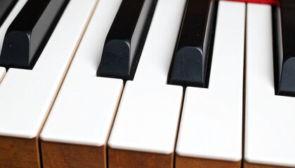 Naklejka premium Classic piano key with musician hands playing