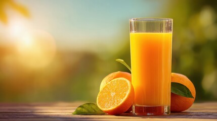 Fototapeta premium Sharp Image of Fresh Orange Juice in a Glass on Clear Background isolated on ultra quality image 8k resilution house and back silar pannel morning sunset vides and green laves blur pastel background