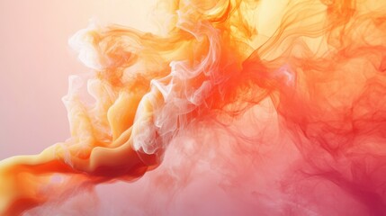 an abstract wallpaper, pixel perfect, smoke with fire, peach color design
