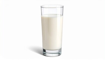 glass of milk isolated on white