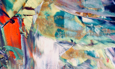 Abstract art background . Hand painting artwork on canvas .