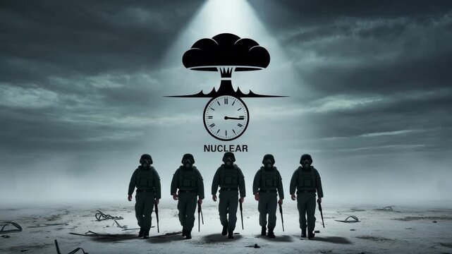 Doomsday Scenario: A stark, thought-provoking image symbolizing the looming threat of nuclear conflict and global warfare.