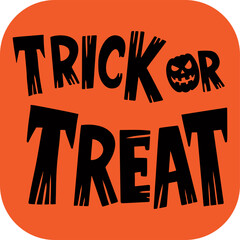 Fototapeta premium The Ttrick or treat for Halloween or holiday concept.