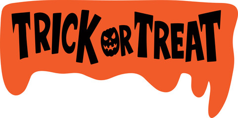 The Ttrick or treat for Halloween or holiday concept.