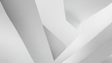 form. Abstract white geometric texture with subtle shadows, gradient lighting emphasizing minimal architectural elegance. real-estate listings.