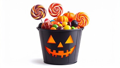 halloween candy in a bucket