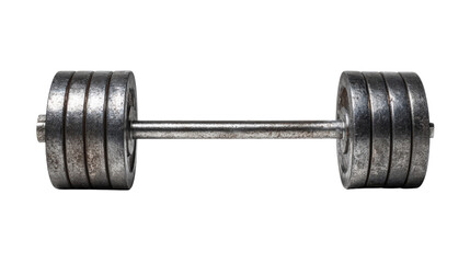 Fototapeta premium Heavy metal dumbbell isolated on white background