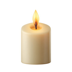 Illuminating serenity a single candle flame radiates calmness on transparent setting