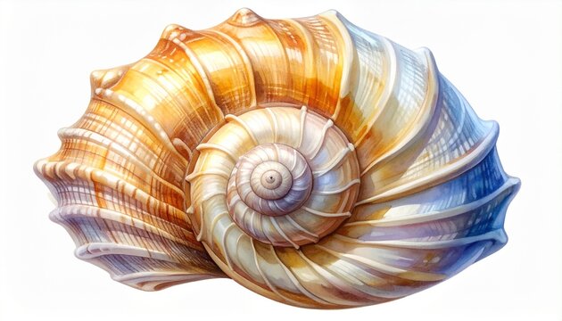 nautilus shell isolated on white