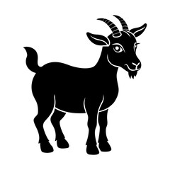 vector silhouette of a goat