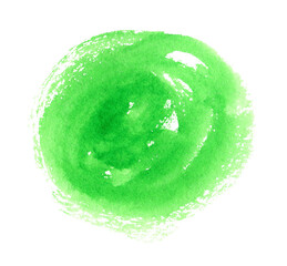 Abstract green watercolor brush strokes background. Hand drawn watercolor spot for logo or text	