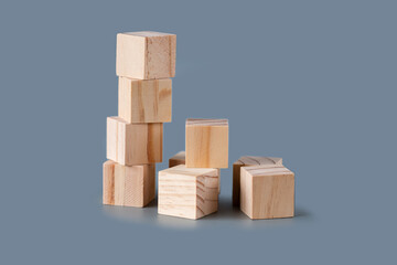 Wooden cubes tower