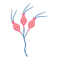 dinobryon protozoa line icon