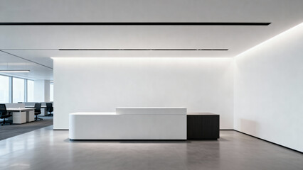 Modern office reception area