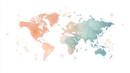 Dotted World Map A dotted world map with interactive features, allowing users to explore data points and access detailed information about specific regions.