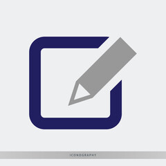 Edit icon for a modern website or app, a simple and clean design for user interface, perfect for content creation and management platforms