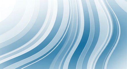 Flowing layered abstract background featuring wavy bands in soft blue and white gradients with subtle shadows creating depth and movement