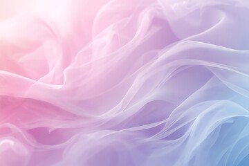 Obraz premium Dreamy Abstract: a pastel-hued abstract image of flowing fabrics, blending shades of pink, blue, and lavender, creating a sense of ethereal beauty and dreamy softness. 