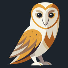 Effraie des clochers au crépuscule chasse pour une proie