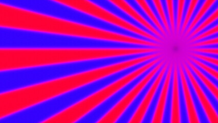 Vibrant red and blue rays emanating from a purple center abstract background