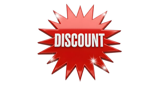 Limited time discount promotion with eye-catching red burst, perfect for advertising sales and special offers in retail and online stores, grab attention now