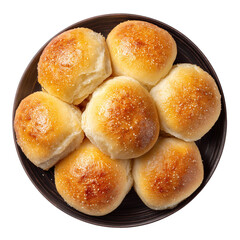 Freshly Baked Dinner Rolls on a Plate