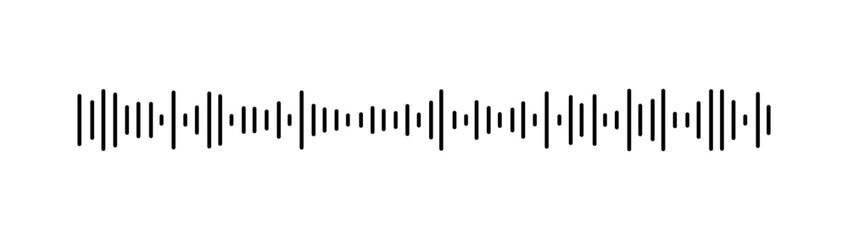 Elements for mobile messenger, podcast online radio, music player interface or app. Template of voice message. Equalizer symbols set. Waveform patterns. Audio chat speech sound wave icons collection.