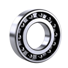 Close up of a ball bearing isolated on transparent background