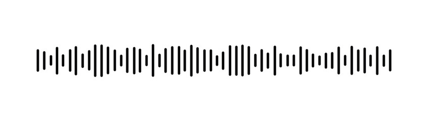 Podcast sound waves and audio soundwave of voice message records, vector icons. Podcast sound waves for online audio streaming and podcasting or music player and mobile phone voice message soundwaves